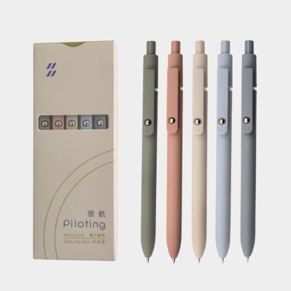 office-1.jpg UIXJODO Gel Pens, 5 Pcs 0.5mm Black Ink Pens Fine Point Smooth Writing Pens - Image 1