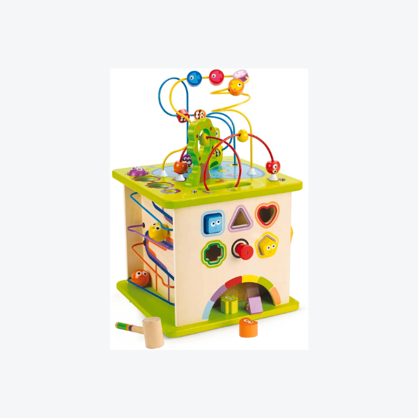 product-2023-03-19T195215.369.png Country Critters Wooden Activity Play Cube by Hape - Image 1