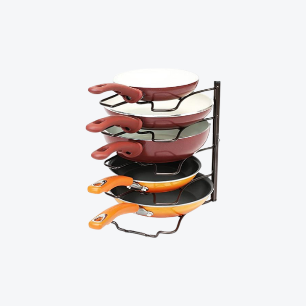 product-2023-03-19T205846.121.png DecoBros Kitchen Counter and Cabinet Pan Organizer Shelf Rack - Image 1